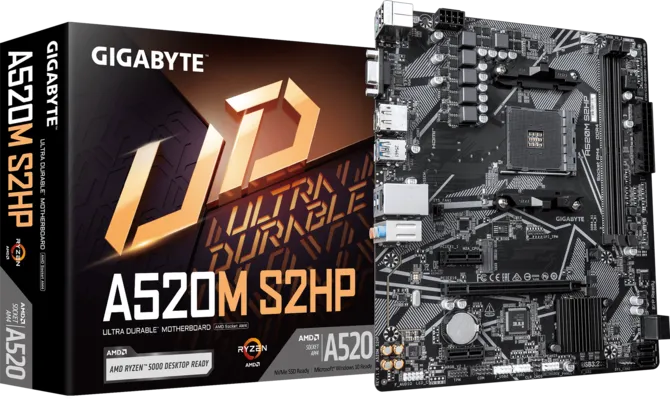 Материнская плата GIGABYTE A520M S2HP, SocketAM4, AMD A520, mATX