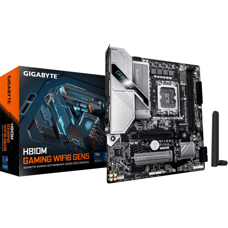 Материнская плата GIGABYTE H810M GAMING WIFI6 GEN5, LGA1851, Intel H810, mATX