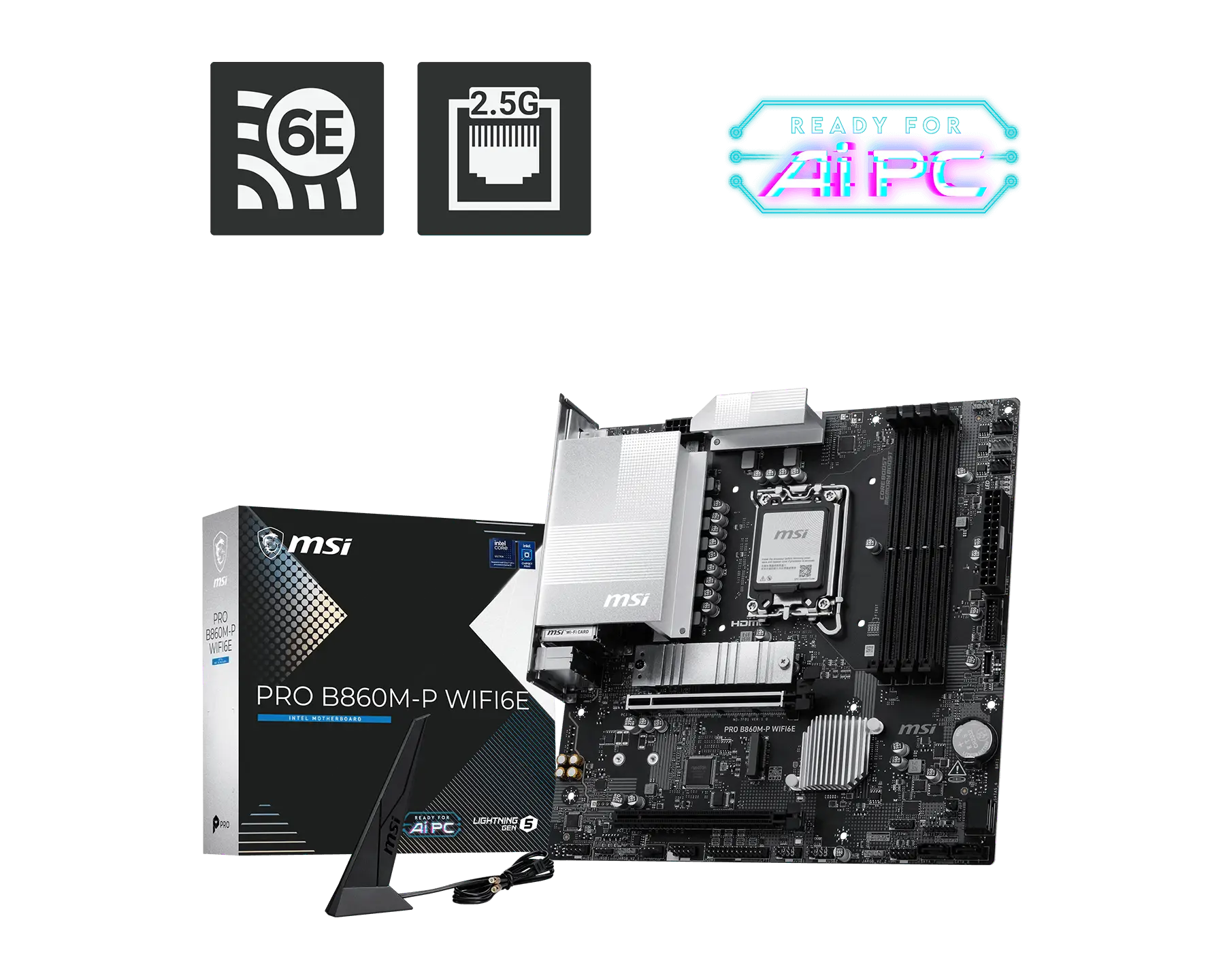 Материнская плата MSI PRO B860M-P WIFI6E, LGA1851, Intel B860, mATX