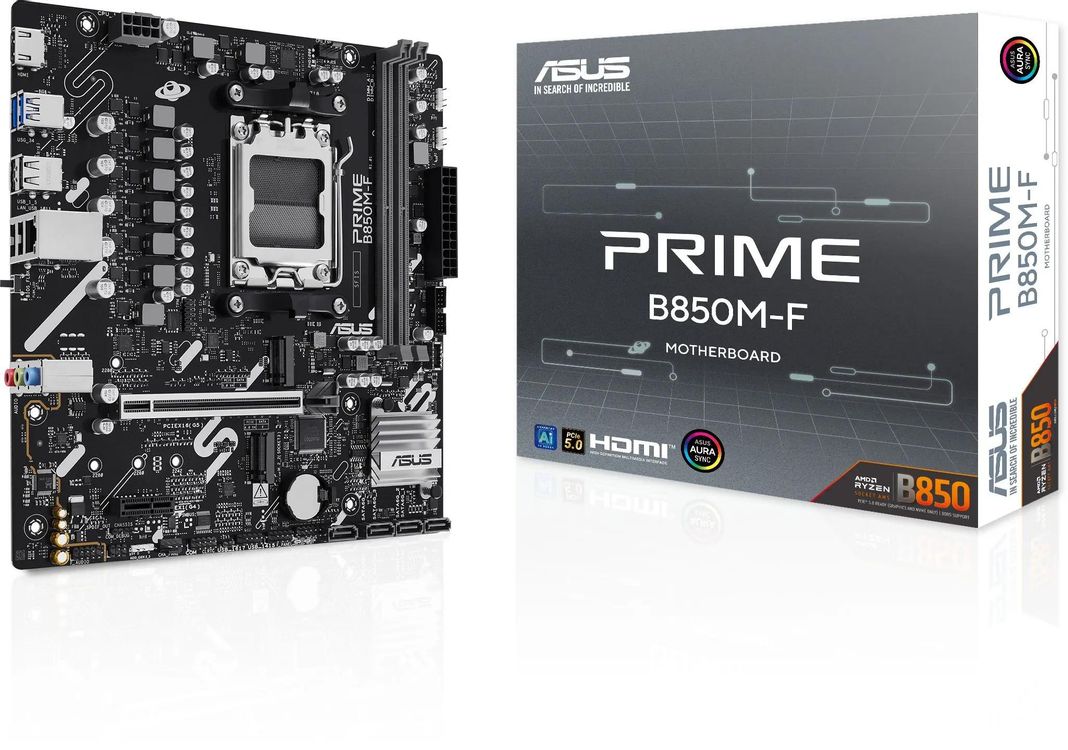 Материнская плата ASUS PRIME B850M-F, AM5, AMD B850, mATX