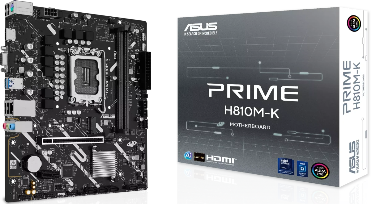 Материнская плата ASUS PRIME H810M-K, LGA1851, Intel H810, mATX
