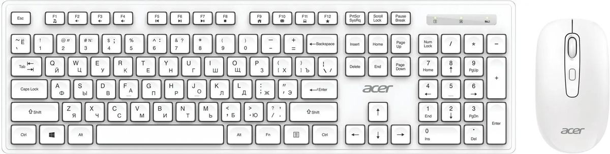 Клавиатура + мышь Acer OCC503, USB, белый (ZL.ACC11.00L)