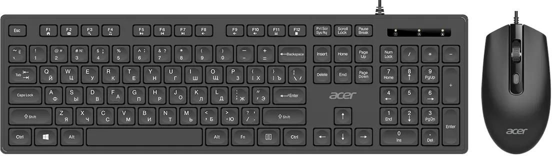 Клавиатура + мышь Acer OCC504, USB, черный (ZL.ACC11.00M)