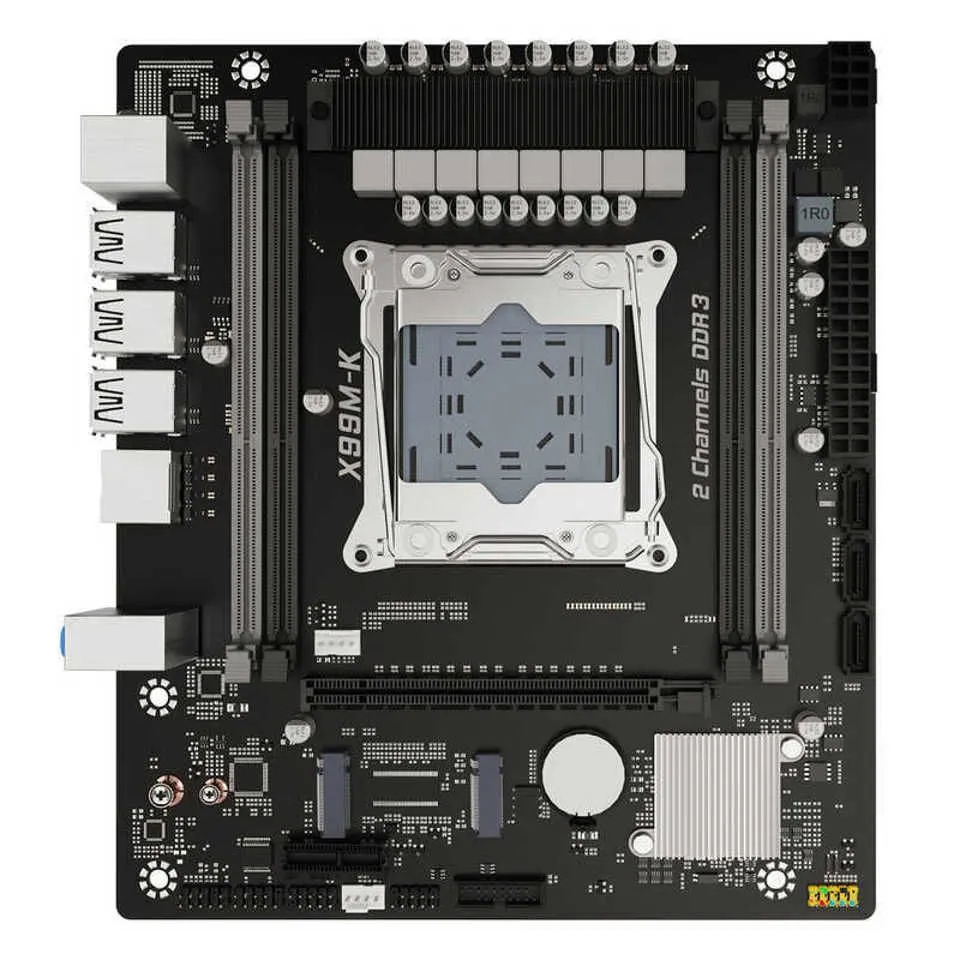 Материнская плата с процессором и памятью Jingsha X99M-K D3, Socket2011-3, Intel Xeon E5-2666v3, Intel X99, 32Gb (2x16Gb), 4xDDR3, PCI-Ex16, 3SATA2, 5.1-ch, GLAN, 2 USB 3.0, mATX, Retail (JGS-X99M-K-D3-2666V3-32G) б/у, следы установки, полный комплект
