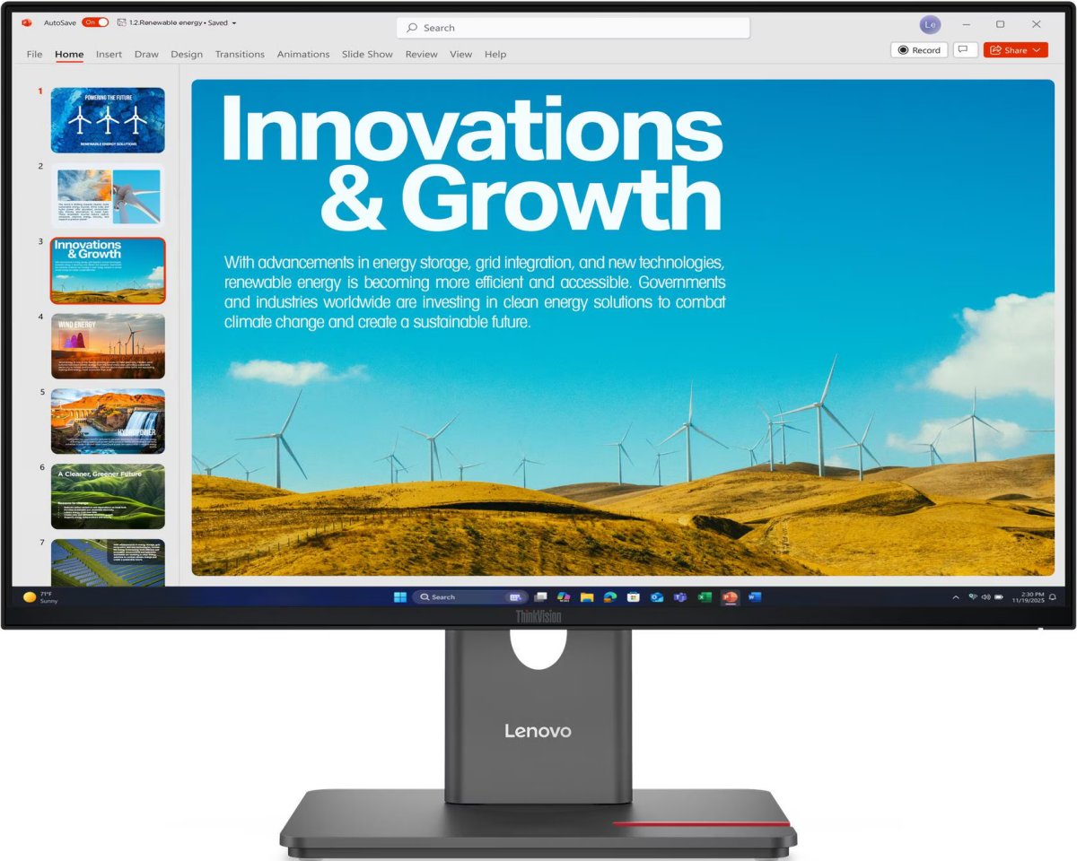 Монитор 23.8" Lenovo ThinkVision P24QD-40 черный