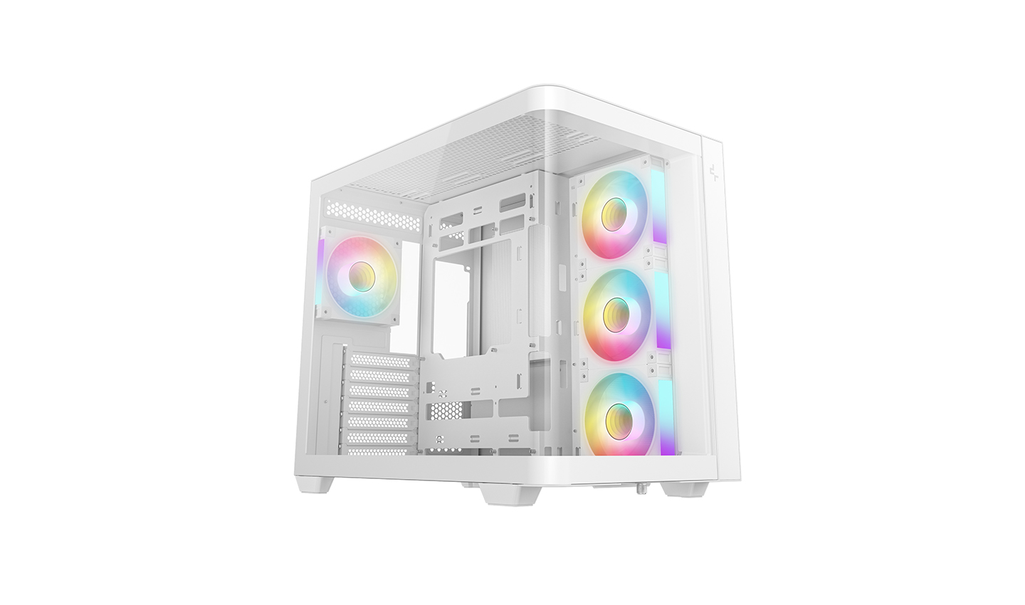 Корпус Deepcool CG530U 4F WH, Midi-Tower, без БП, белый