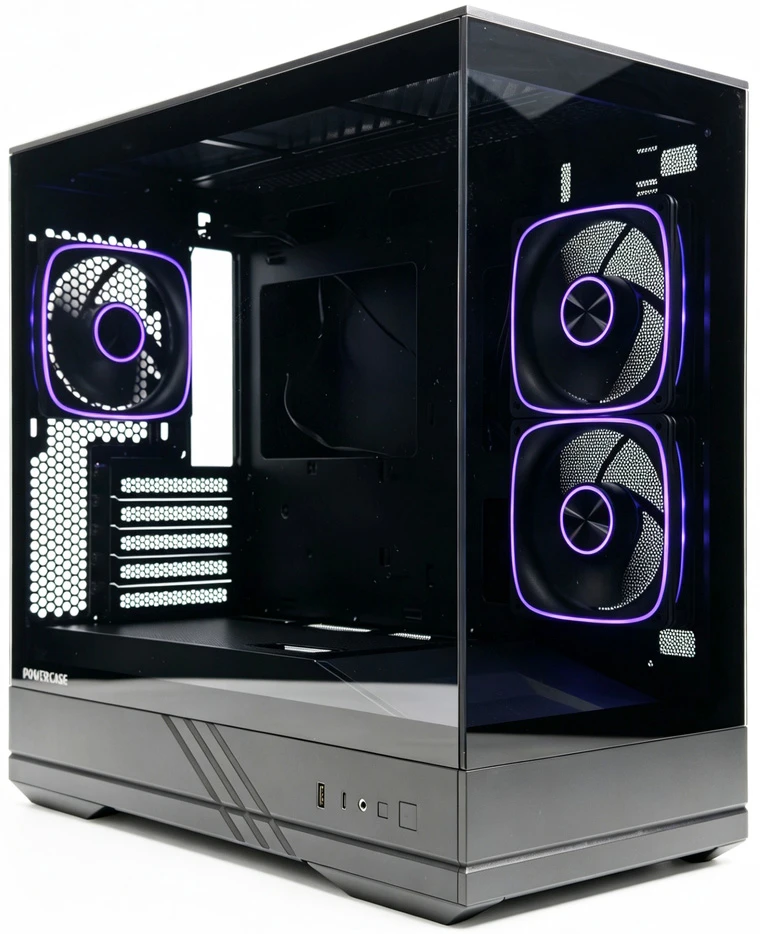 Корпус PowerCase GT3 ARGB Black, Mini-Tower, без БП, черный