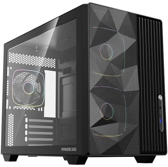 Корпус PowerCase TX3 ARGB Black, Mini-Tower, без БП, черный
