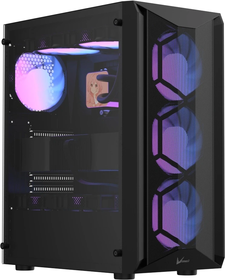 Корпус Formula V AIR POWER G3 PLUS BLACK, Midi-Tower, без БП, черный