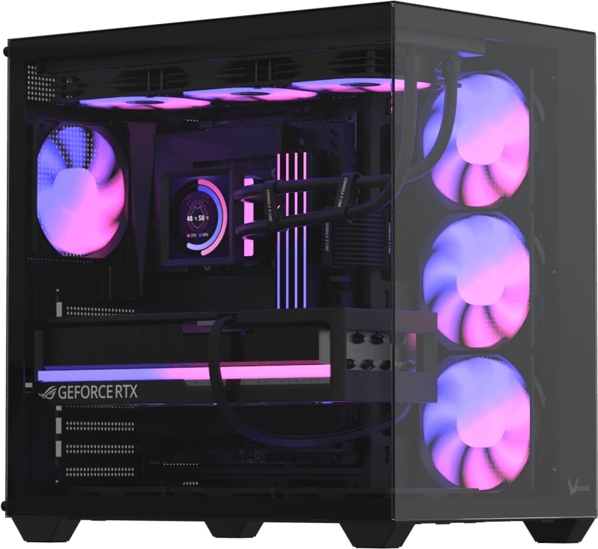 Корпус Formula Crystal Z2 Plus Black AR V2, Midi-Tower, без БП, черный