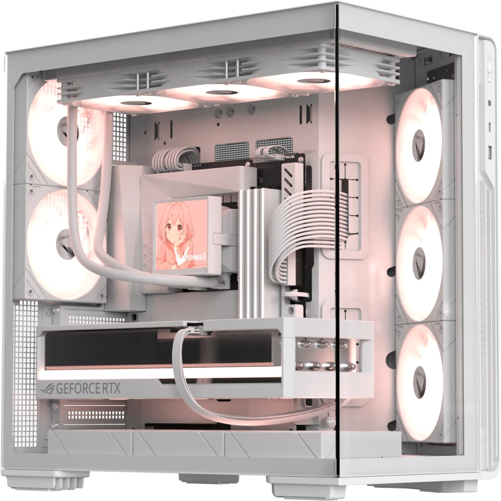 Корпус Formula Crystal Z7 PA White, Midi-Tower, без БП, белый
