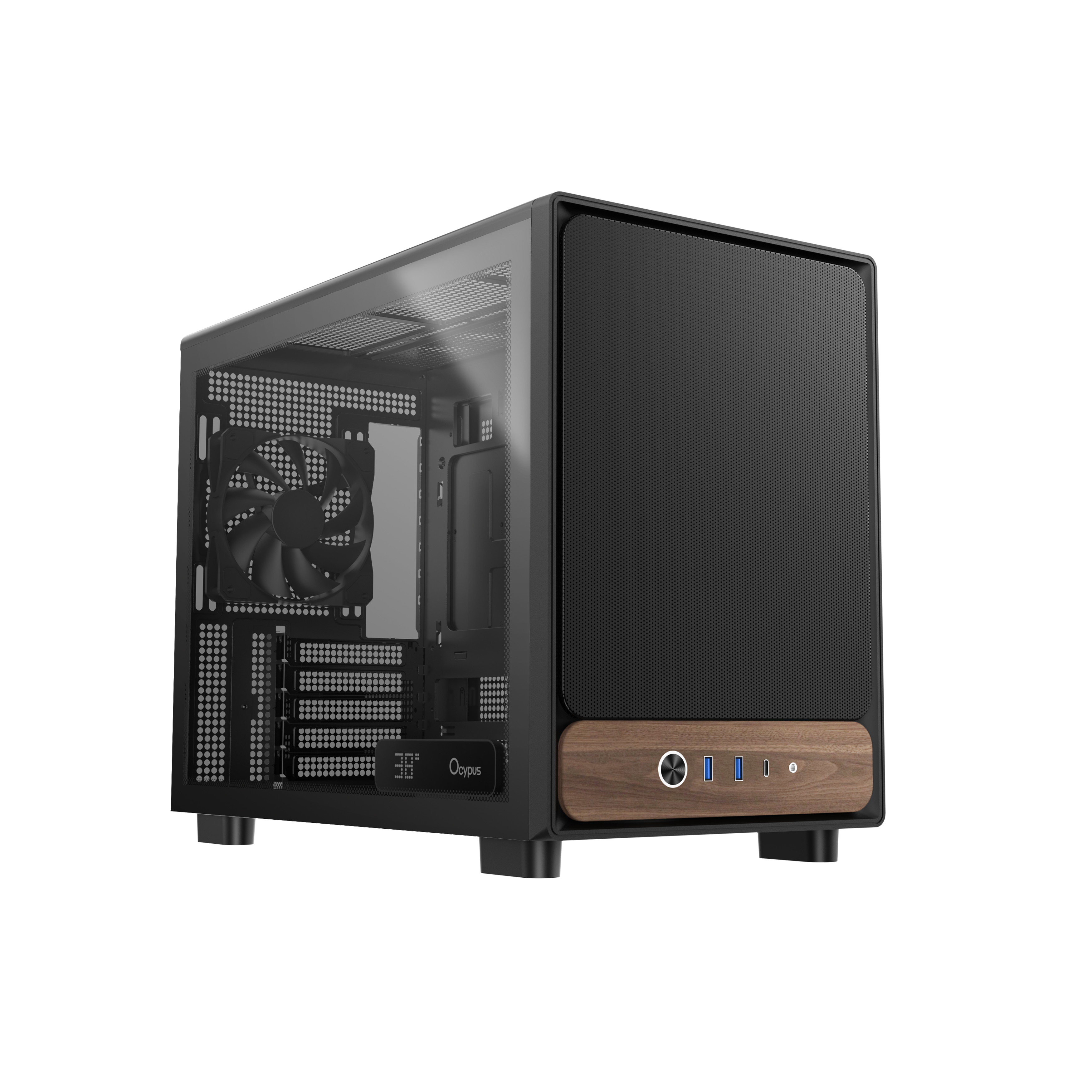 Корпус Ocypus Delta C40 BK Digital, Mini-Tower, без БП, черный