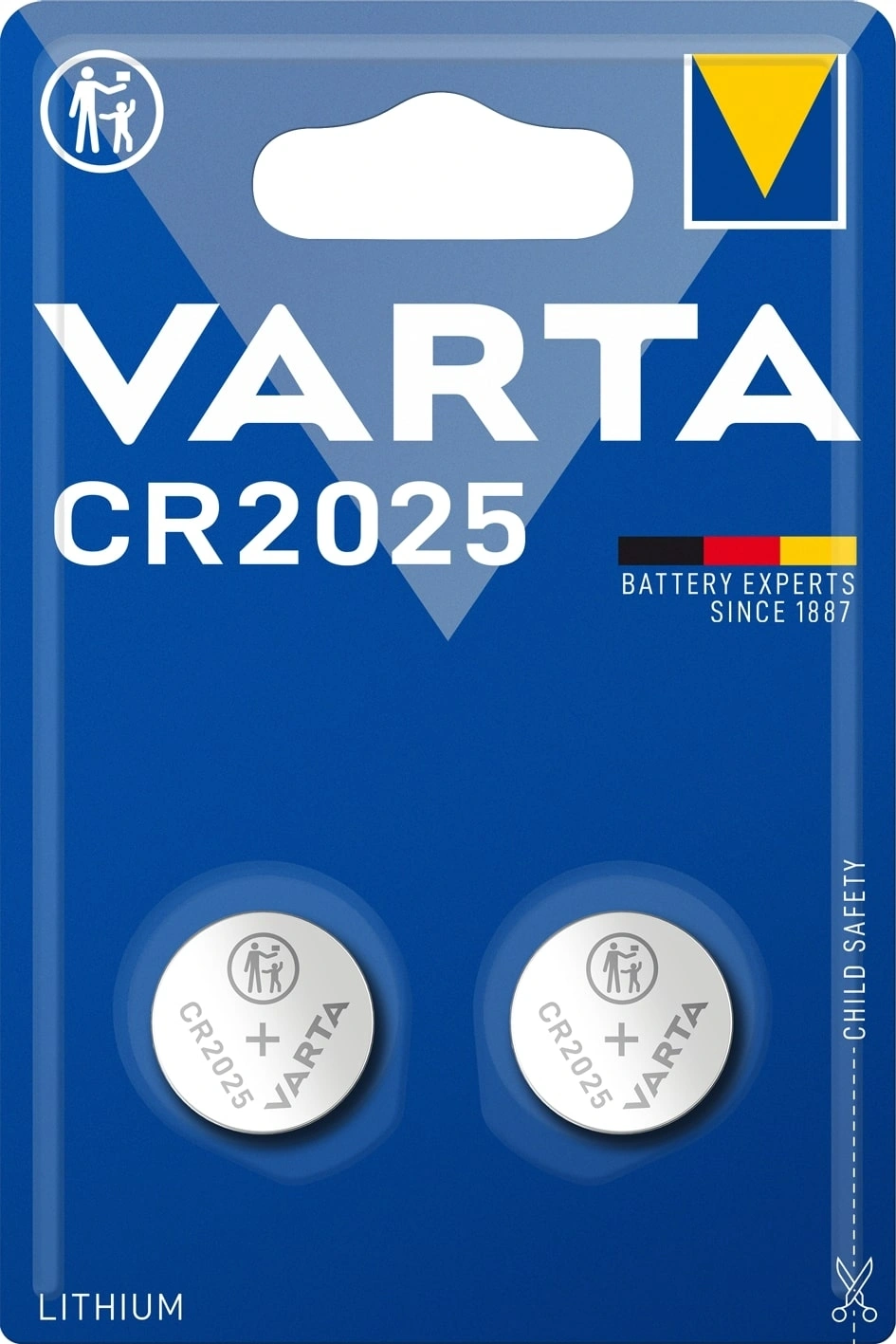 Батарейка Varta Lithium, CR2025, 3V, 2 шт