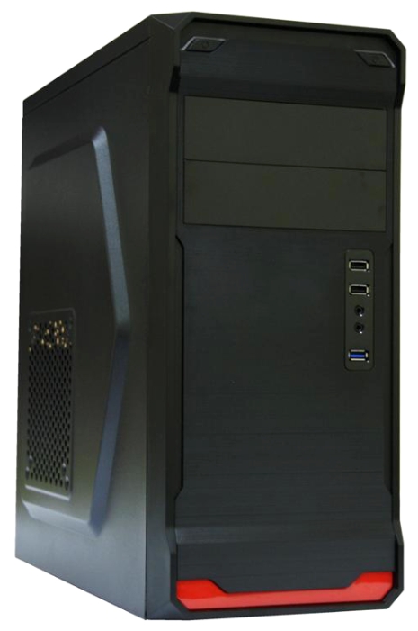 

Корпус Trin 6026 BK-RD-BK, ATX MidiTower, USB 3.0, черный, без БП, 6026