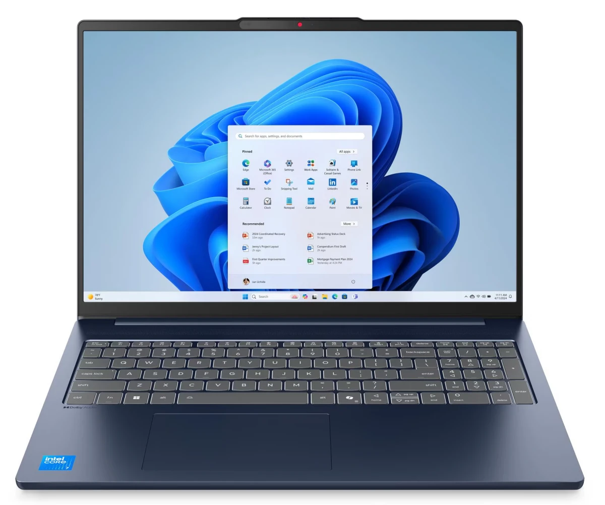 Ноутбук 16" Lenovo IdeaPad Slim 5 16IRH10R, синий (83J1002KUS)