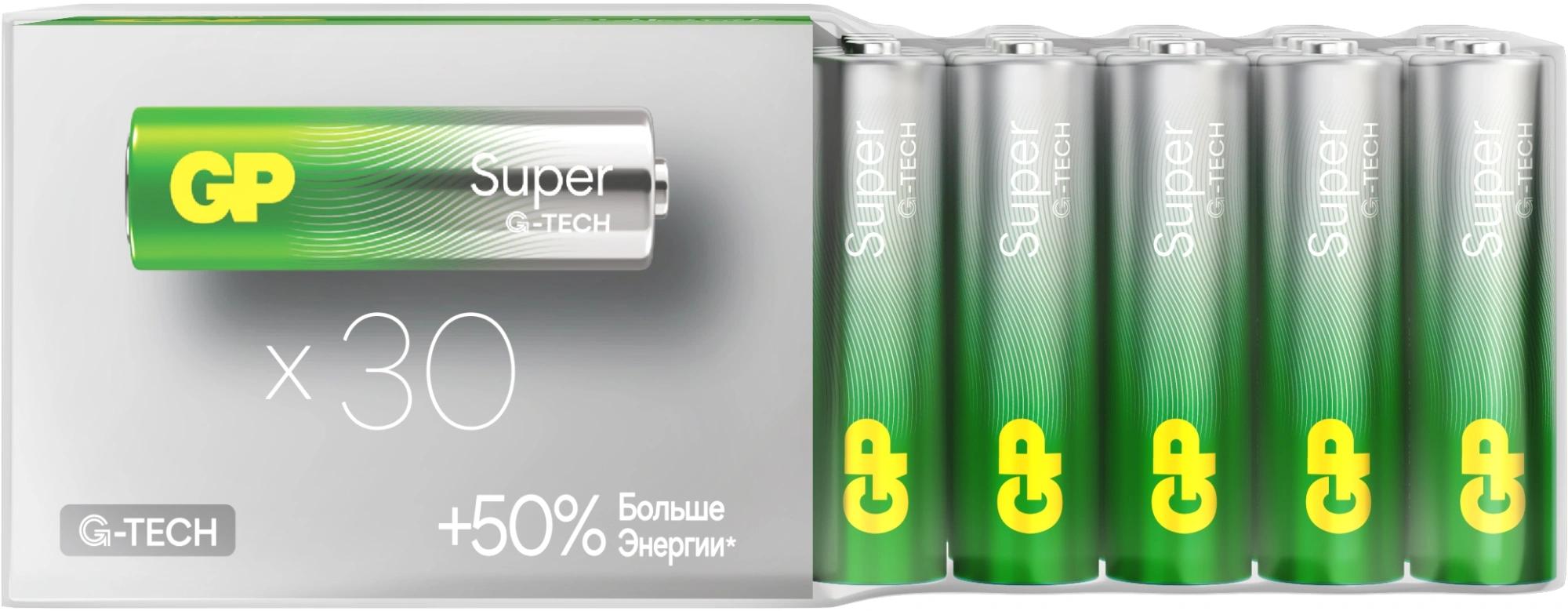 Батарейка GP Super G-Tech, AA, 1.5V, 30 шт