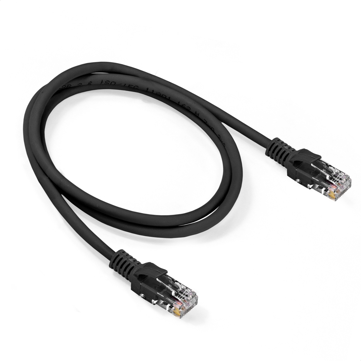 Патч-корд Exegate UTP, кат.5e, 1 м, RJ45-RJ45, черный (EX300505RUS)