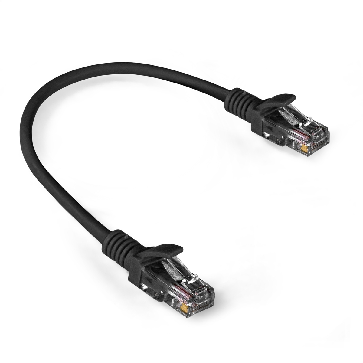 Патч-корд Exegate UTP, кат.5e, 0.3 м, RJ45-RJ45, черный (EX300488RUS)