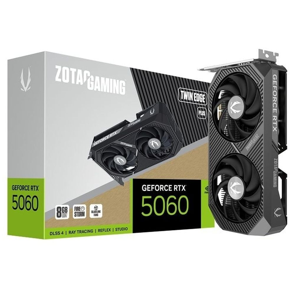 Видеокарта ZOTAC NVIDIA GeForce RTX 5060 TWIN EDGE PLUS, 8Gb GDDR7