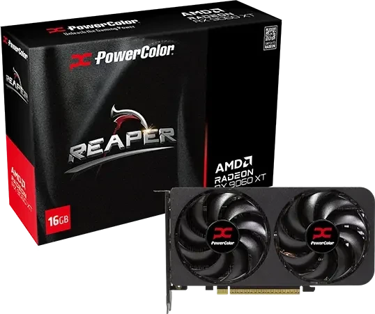 Видеокарта PowerColor AMD Radeon RX 9060 XT Reaper, 16Gb GDDR6