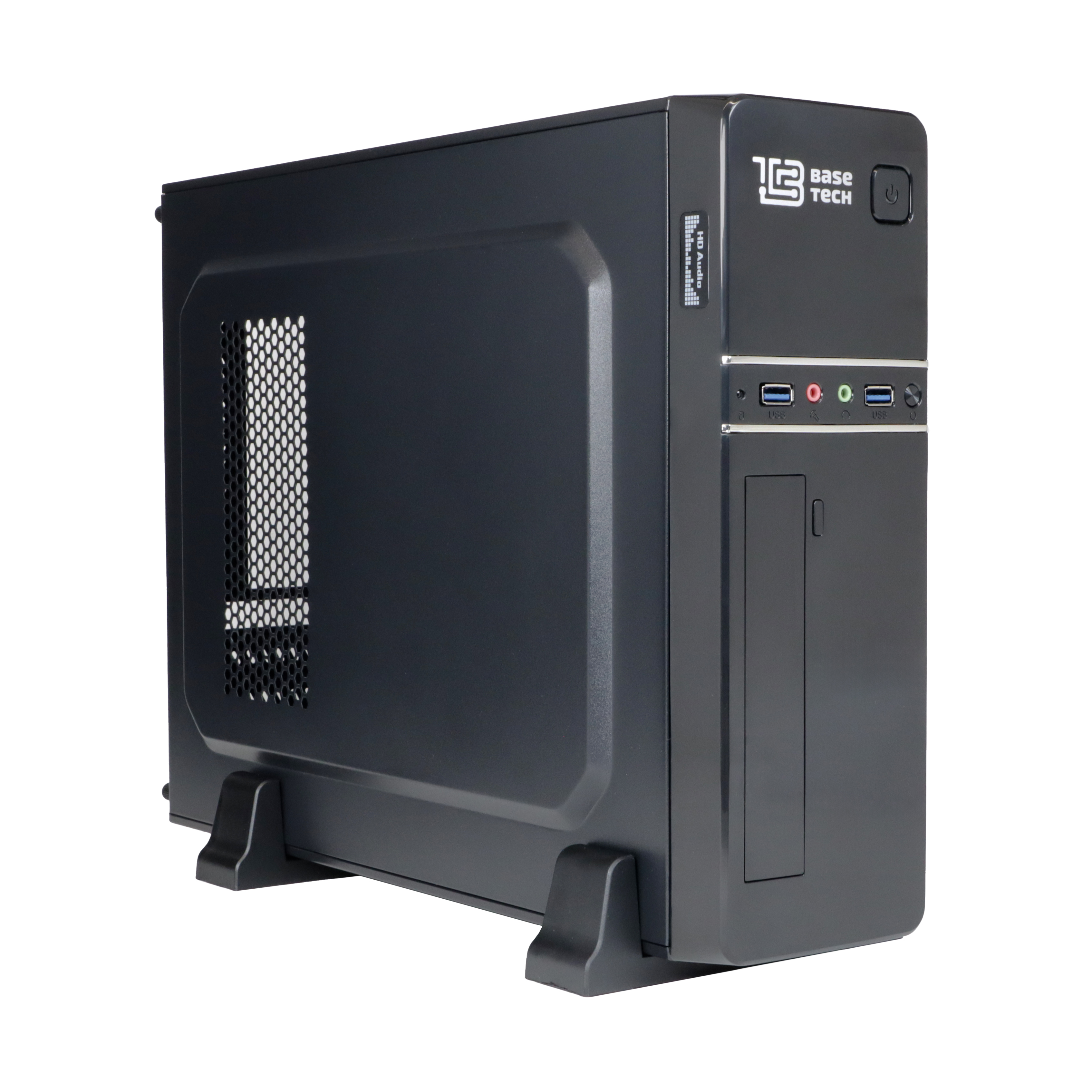 Корпус BaseTech SL-01, mATX, Slim-Desktop, 2xUSB 3.0, черный (BT-SL01) б/у, следы монтажа, полный комплект, родная упаковка