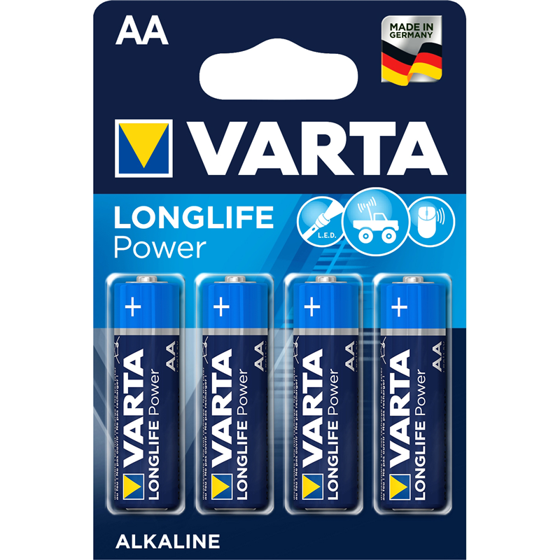 Батарейка Varta Longlife Power, AA, 1.5V, 4 шт