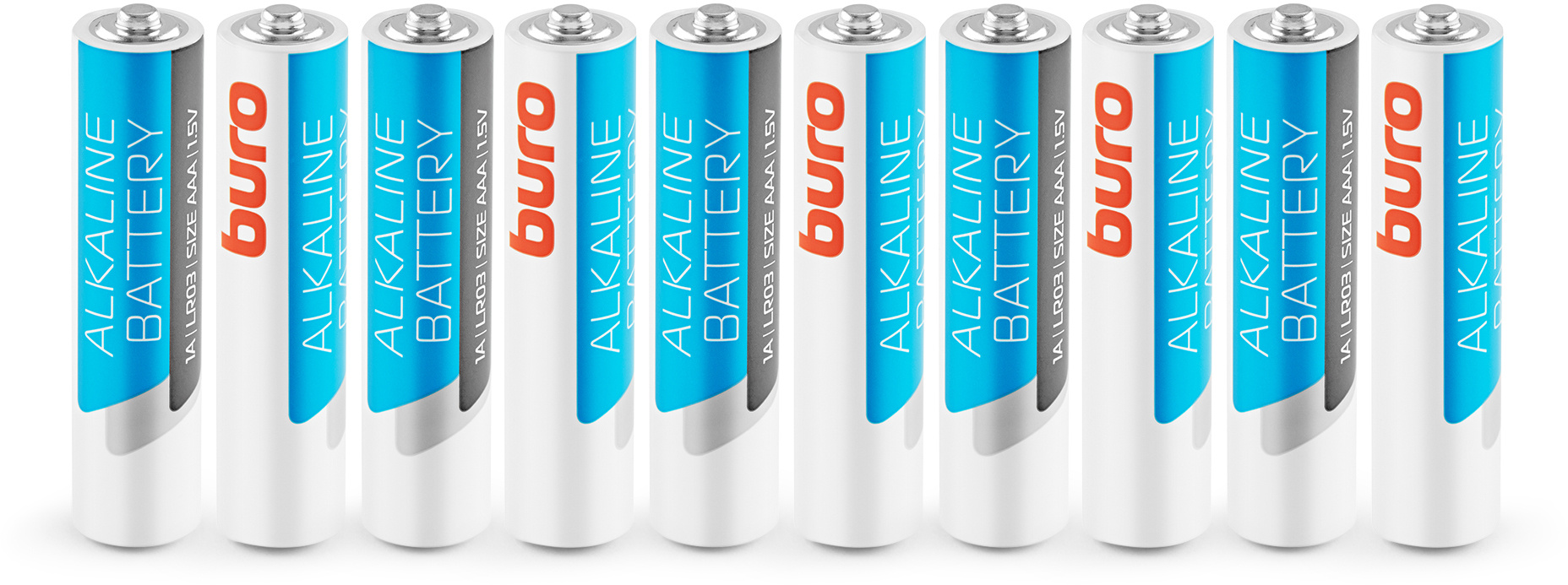 Батарейка Buro Alkaline, AAA, 1.5V, 10 шт