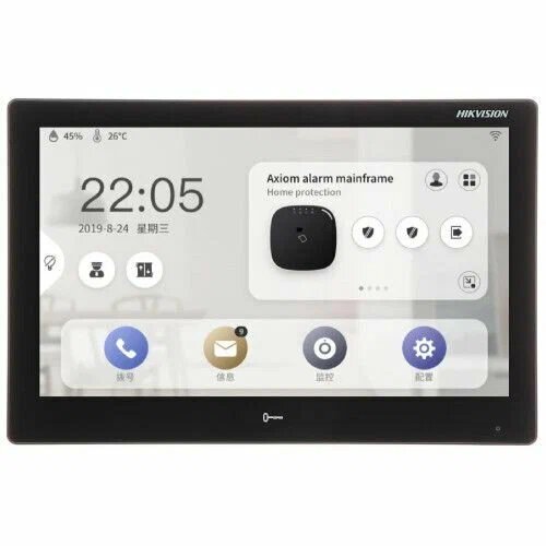 Видеодомофон Hikvision DS-KH9510-WTE1(B), 10.1" 1024x600 (DS-KH9510-WTE1(B))