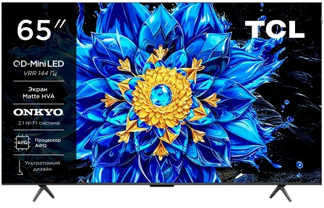 Телевизор 65" TCL 65P8L, 3840x2160, черный