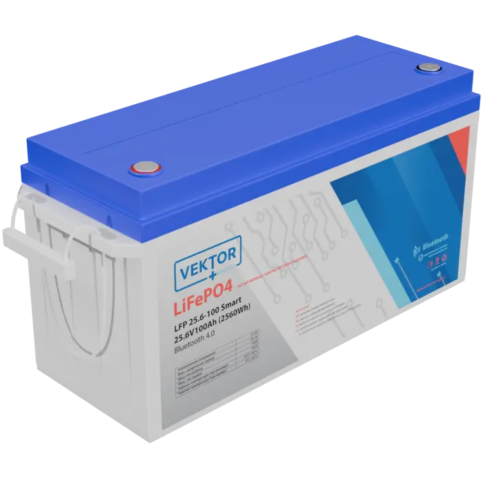 Аккумуляторная батарея для ИБП VEKTOR Energy LFP 25,6-100 Smart BMS 100A, 24V, 100Ah