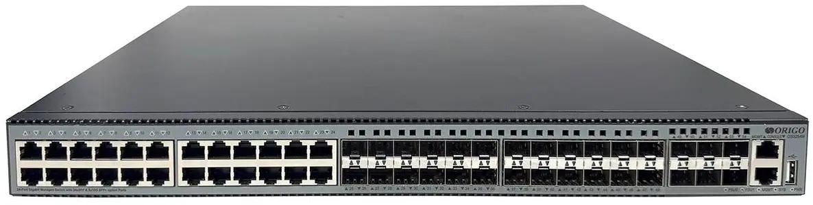 Коммутатор ORIGO OS3254M, 24x1 Гбит/с, SFP 24x1 Гбит/с, SFP/uplink: SFP+x6 (OS3254M/A1A)