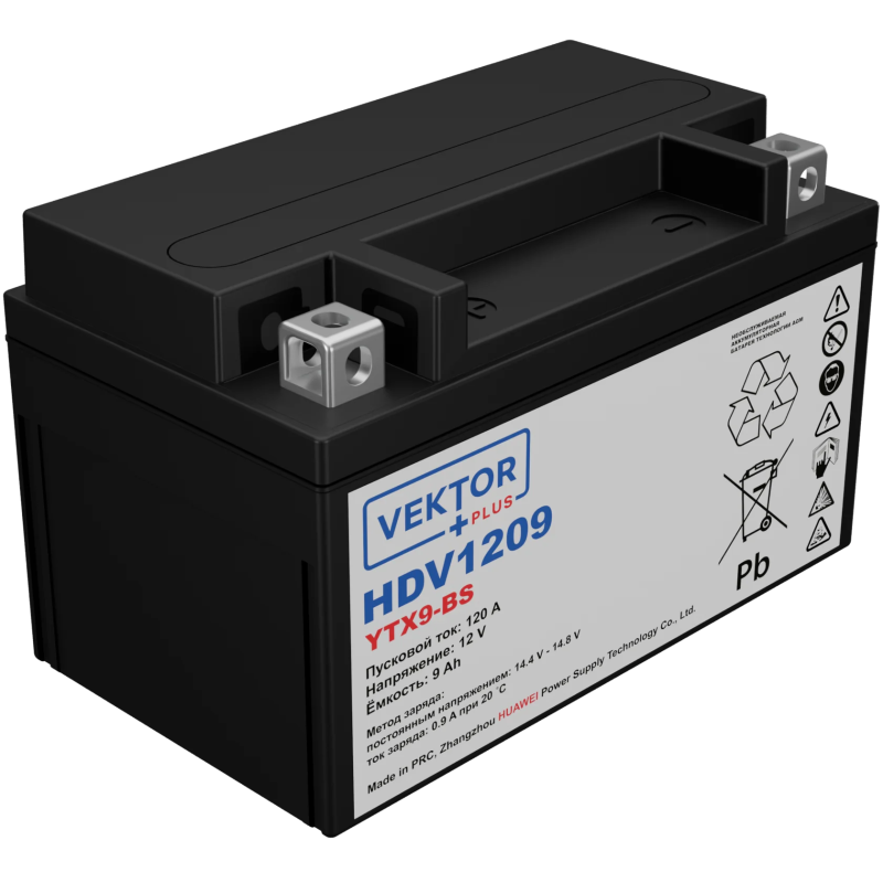 Мото аккумулятор VEKTOR Plus HDV1209 (HDV1209)