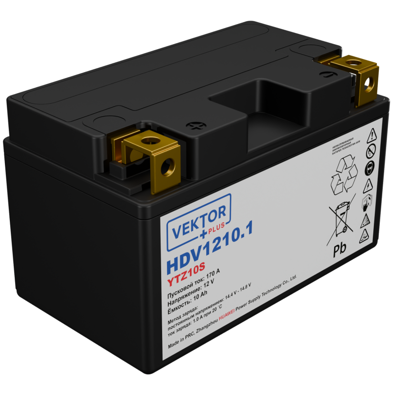 Мото аккумулятор VEKTOR Plus HDV1210.1 (HDV1210.1)