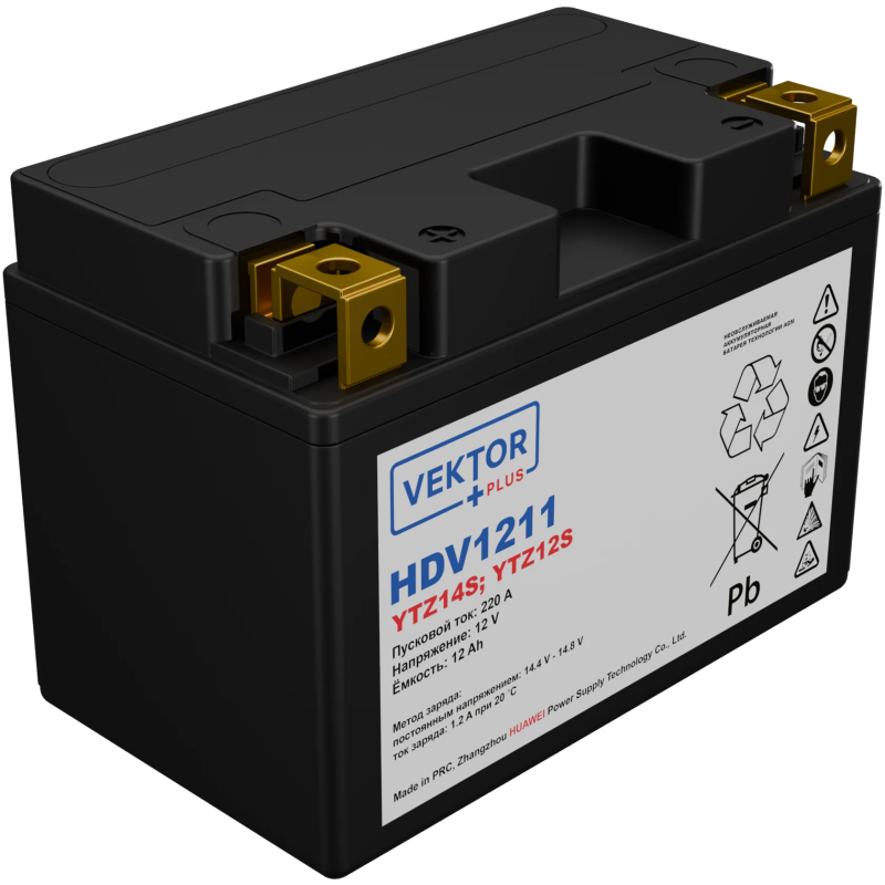 Мото аккумулятор VEKTOR Plus HDV1211 (HDV1211)