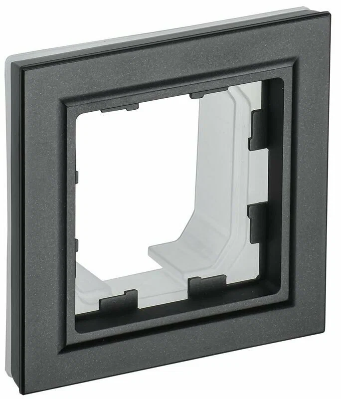 Рамка IEK BRITE РУ-1-БрЧ-44, 1-пост, черный
