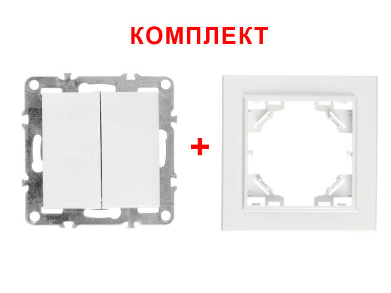 Выключатель NETKO Optima Electric, 2кл., белый