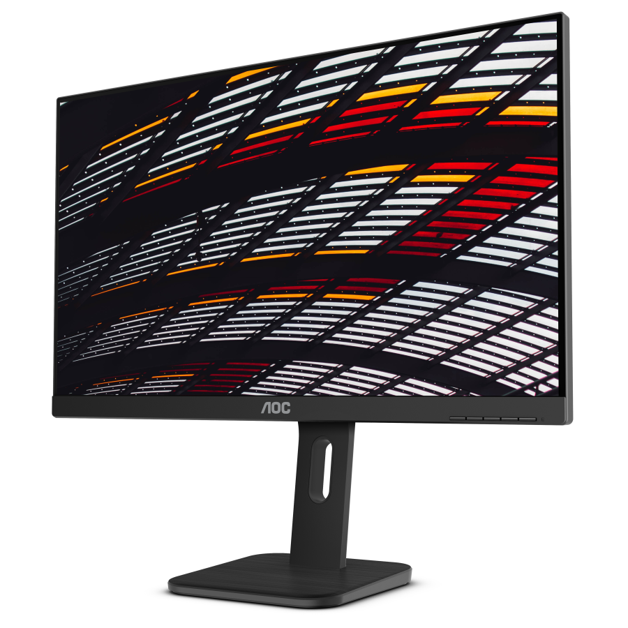 Монитор 23.8" AOC 24P1 IPS, 1920x1080 (16:9), 250кд/м2, 5мс, VGA, DVI, HDMI, DisplayPort, USB-Hub, черный б/у, с внутренней эксплуатации, потертости по корпусу, в комплекте нога и подставка
