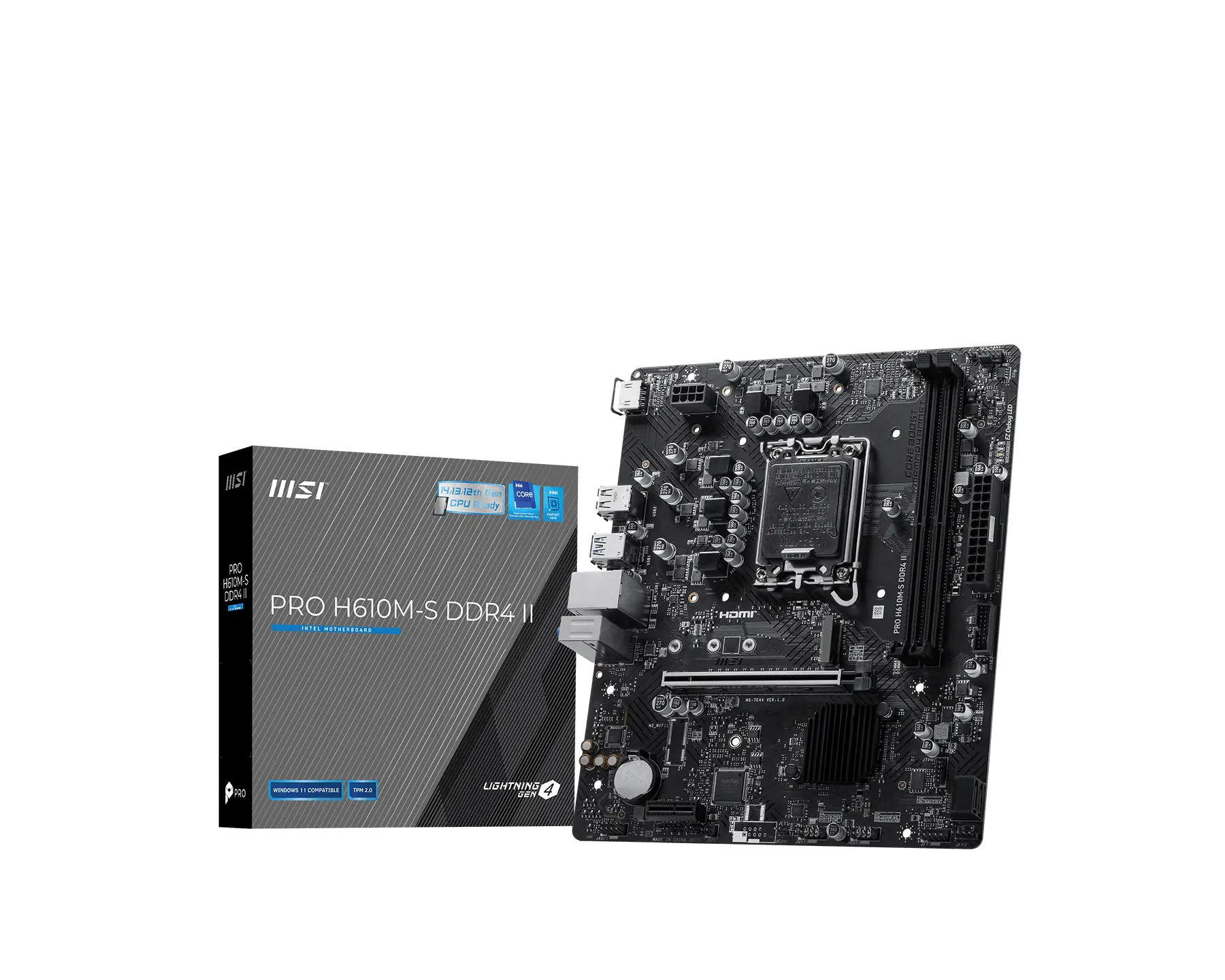 Материнская плата MSI PRO H610M-S DDR4 II, Socket1700, Intel H610, mATX (PRO H610M-S DDR4 II)