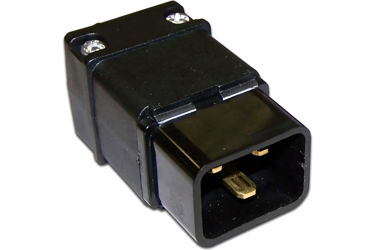 Вилка прямая Lanmaster, IEC C20, 16А, с/з, IP20