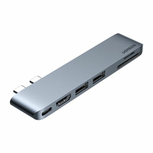 Док-станция UGREEN Revodok 6-in-1 CM380 для Apple, серый (80856)