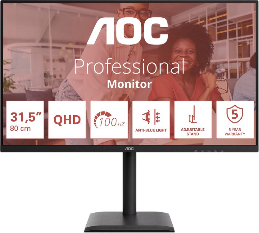 Монитор 31.5" AOC Q32E4U черный