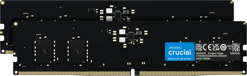 Комплект памяти DDR5 DIMM 128Gb (2x64Gb), 5600MHz Crucial (CT2K64G56C46U5)