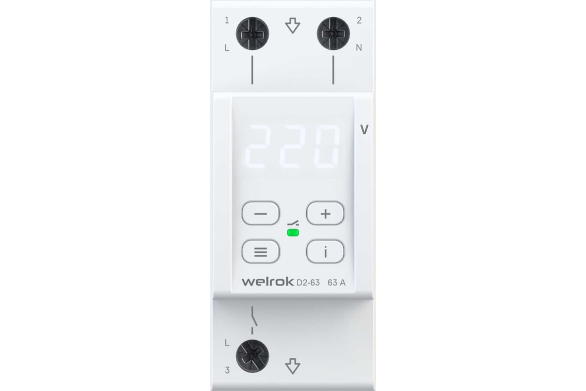 Реле напряжения Welrok d2-63 (4660251140069)
