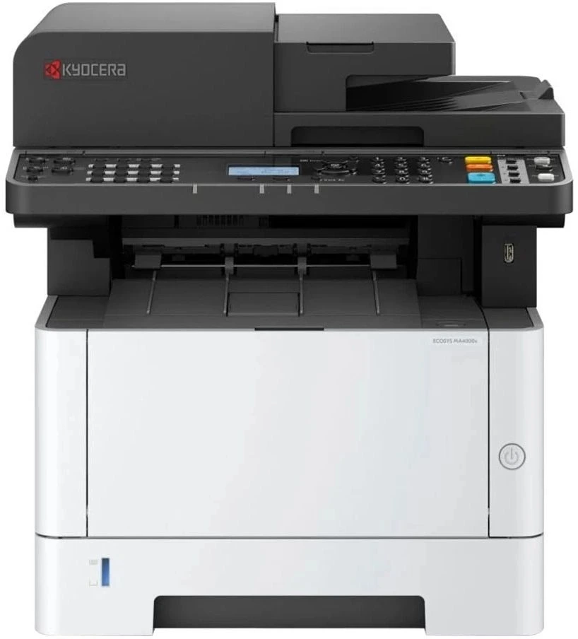 МФУ Kyocera Ecosys MA4000fx, A4, ч/б, сетевой, USB, (110C1B3AX0) азиатская версия с картриджем TK-1275, без кабеля питания