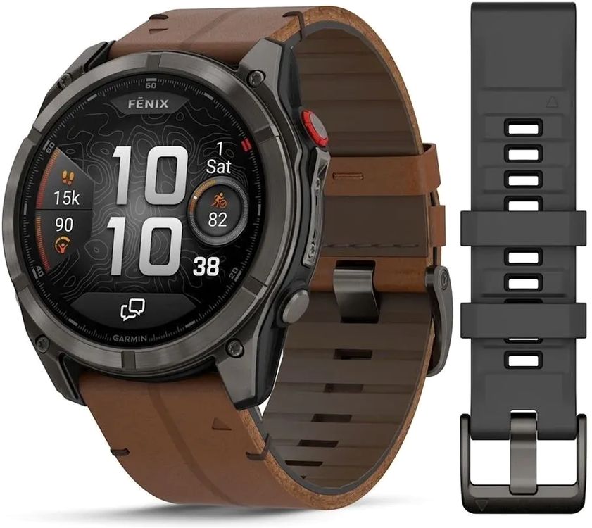 Смарт-часы Garmin Fenix 8 Pro, серый/песочный