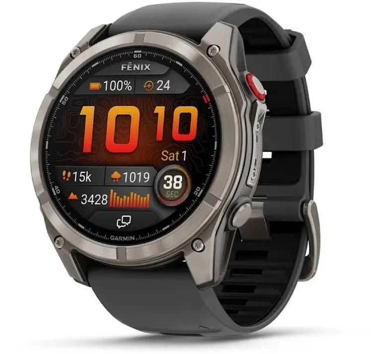 Смарт-часы Garmin Fenix 8 Pro, черный/серебристый
