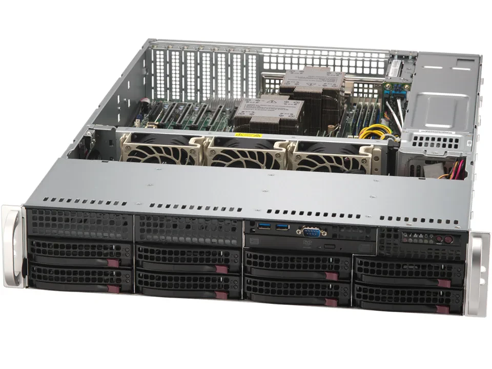 Серверная платформа SuperMicro 622B-TRT, 2xSocket4710, 16xDDR5, 8x3.5 HDD HS, Redundant 2x1200 Вт 2U (SYS-622B-TRT_empty)