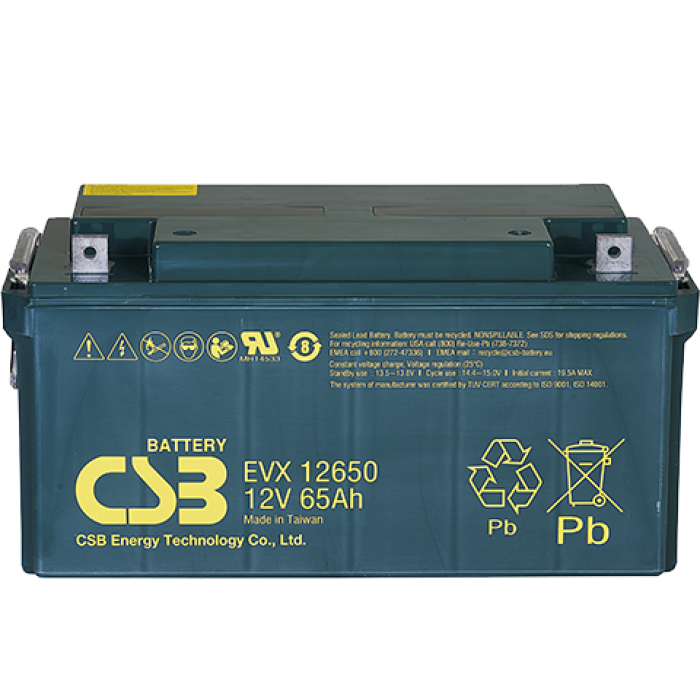 Аккумуляторная батарея для электротранспорта CSB EVX 12650, 12V, 65Ah