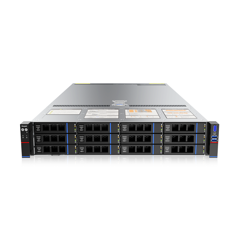 Серверная платформа GOOXI SL201-D12R-G5, 2xSocket4677, 32xDDR5, 12x2.5/3.5 HDD HS, Redundant 2x1600 Вт 2U (0.81.502.1025)