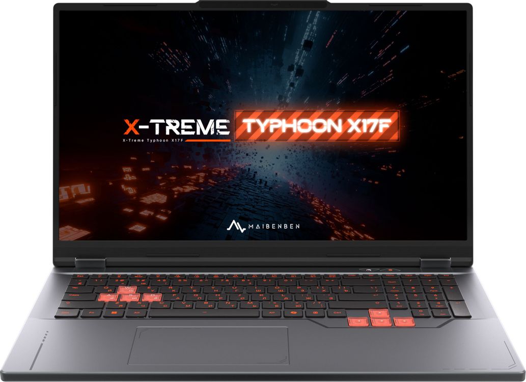 Ноутбук 17.3" Maibenben X-Treme Typhoon X17F-R77435, серый (X17F-R774350G34LG4E10)